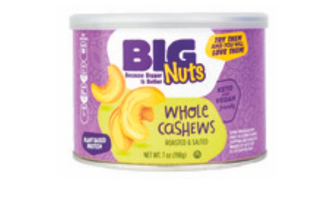 jar of cashews with the brand name “BIG NUTS” as murray intended