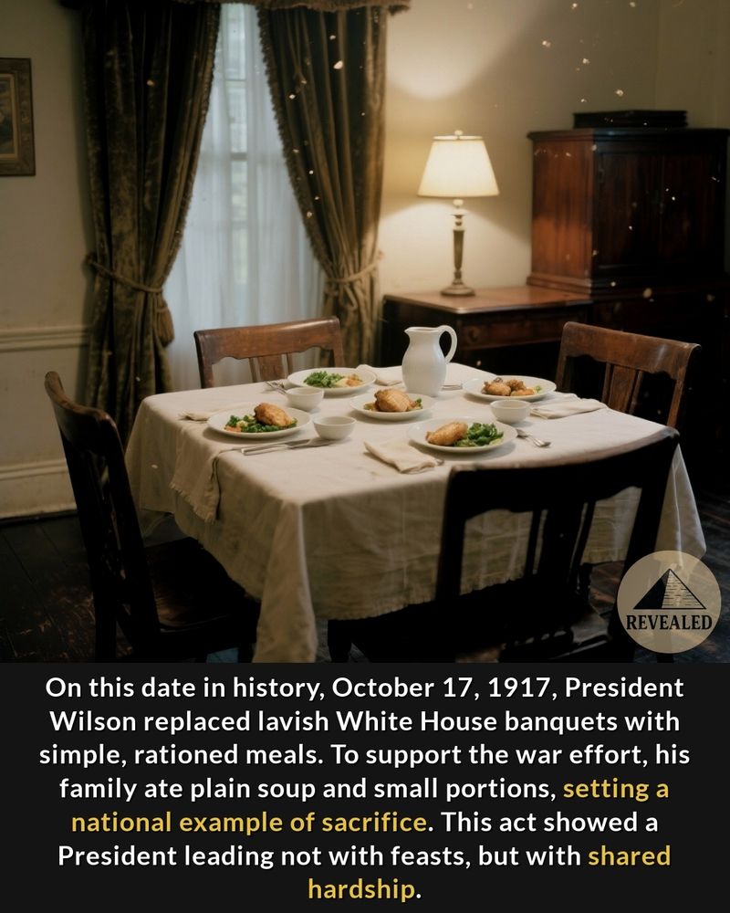 A president leading not with feasts but with shared hardships...President Wilson