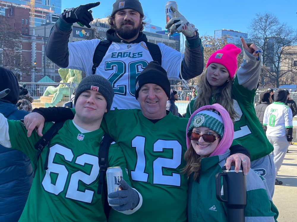 Durning Clan(minus Mom who refuses to be photoed) Eagles Championship Parade 2025