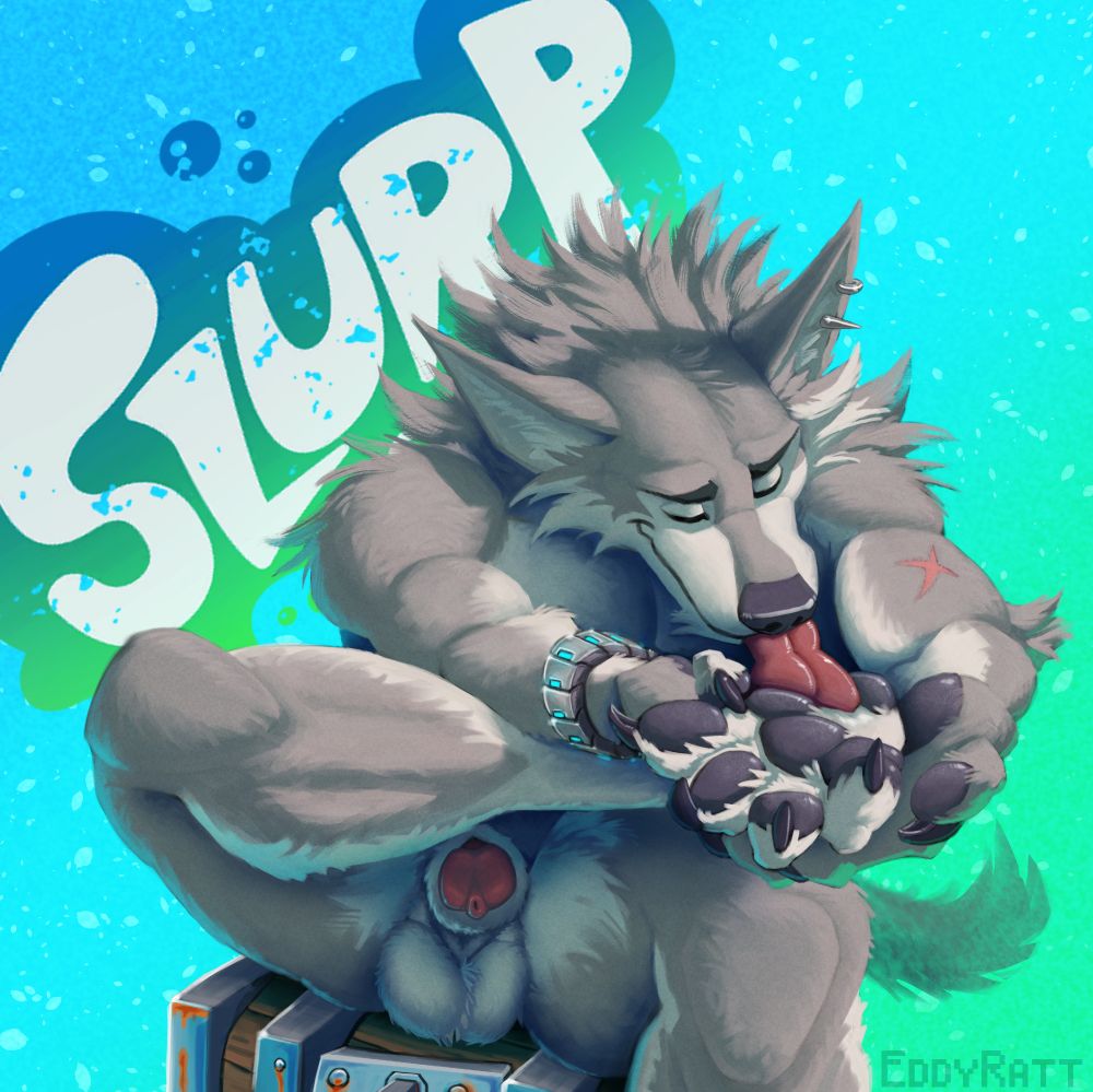 Wendell Fortnite licking his paws
furry art by Eddyratt
