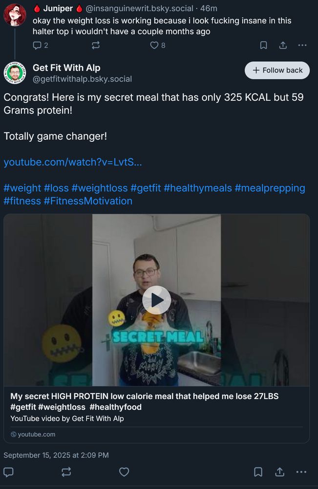 weight loss grifter trying to get me to eat his 'secret meal'