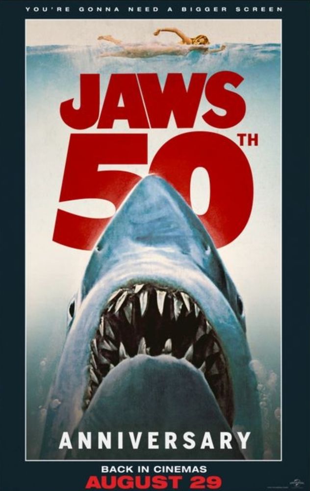 The movie poster for Jaws