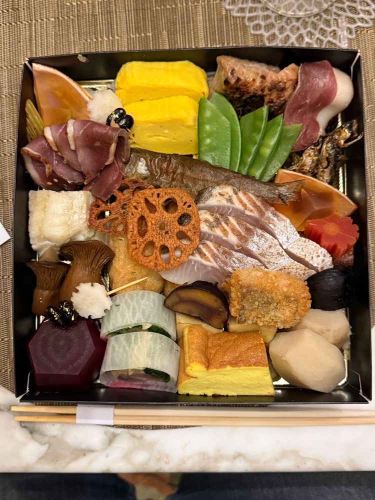 Osechi bento, a traditional Japanese new year’s box of special dishes