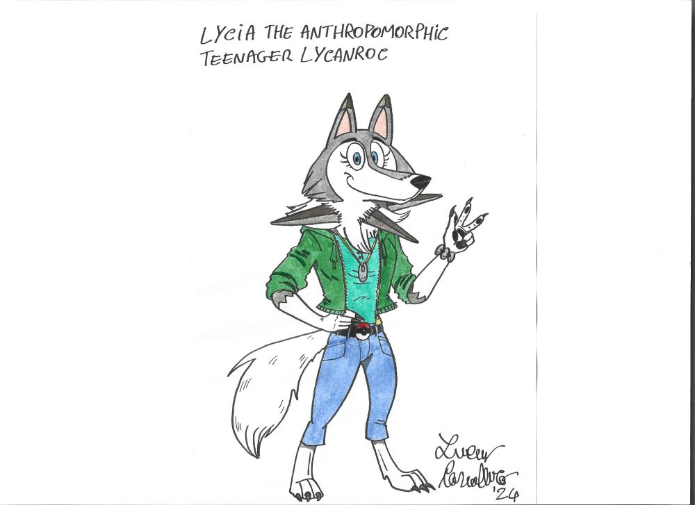Lycia the Anthropomorphic Teenager Lycanroc 