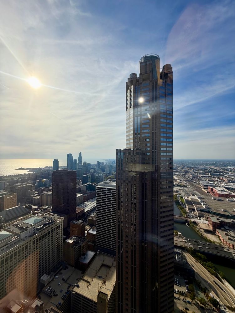 View of the Chicago skyline looking south from Willis (Sears) Tower