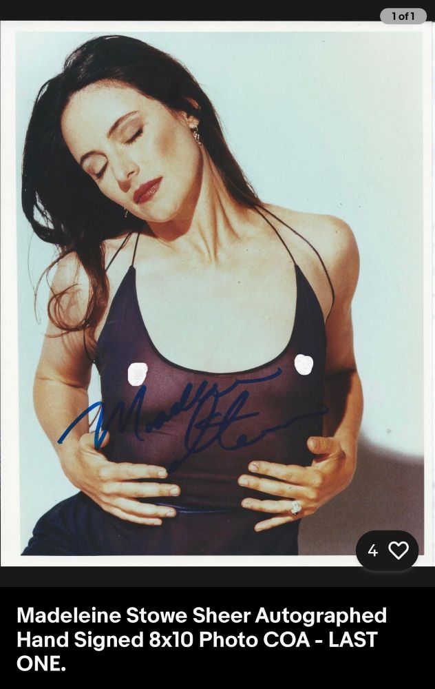 Madeleine Stowe with her nips out (respectfully)