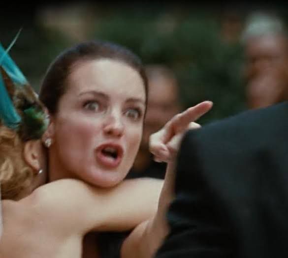 Charlotte York in Sex and the City pointing at Big and saying “No!” In the most absurd gravelly voice since Elizabeth Holmes.