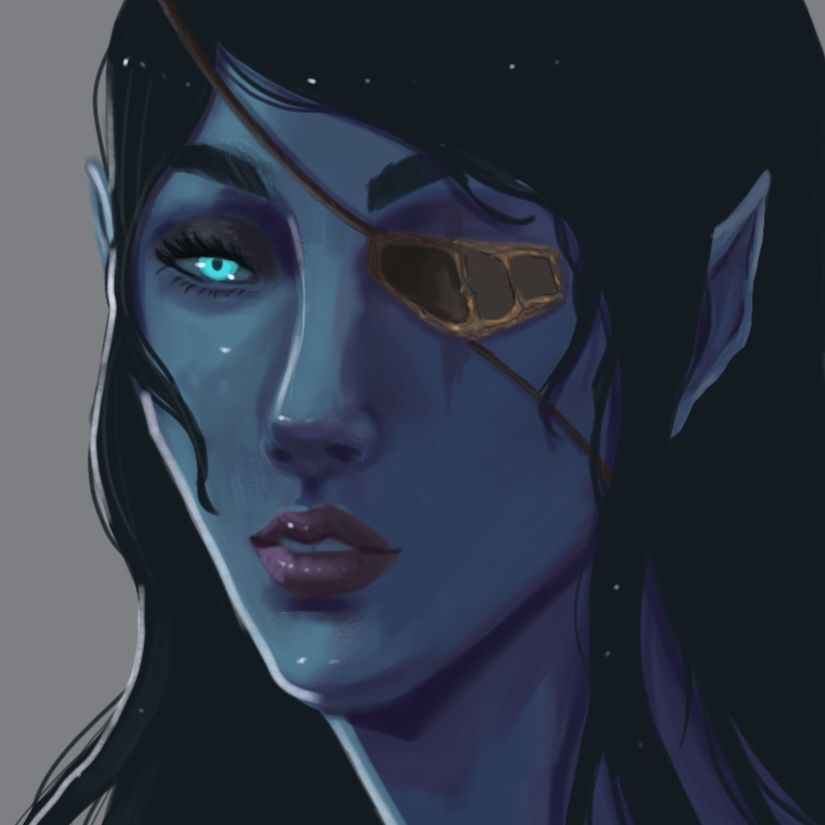 Close up of her face