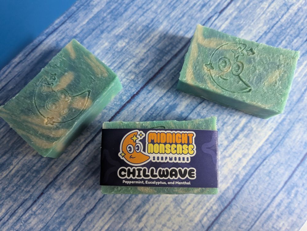 Blue mint and eucalyptus soap
