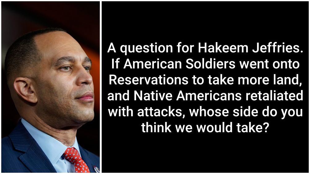 Hakeem Jeffries should know that we support those that fight against oppressive government. 