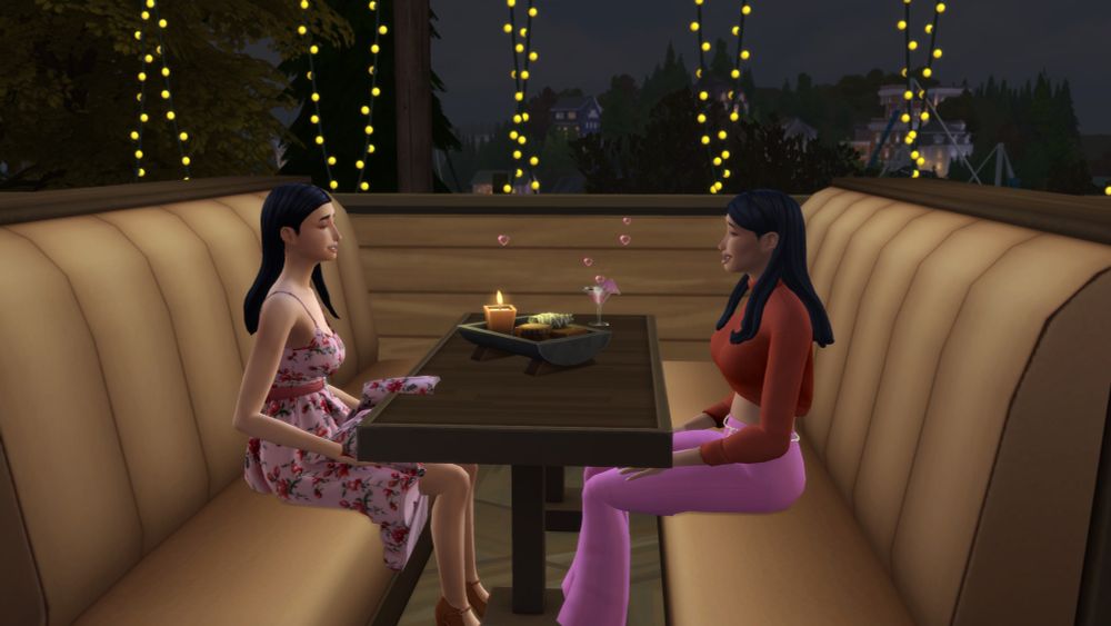 Skye having drinks with Louisa 