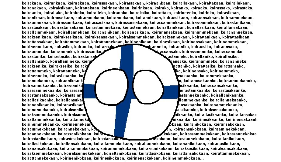 Countryballs cartoon panel about finnish words for dog.