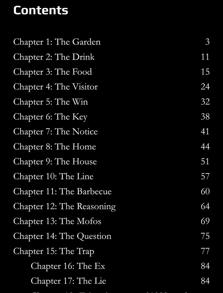 Chapter titles for the sequel to Baby's Breath 