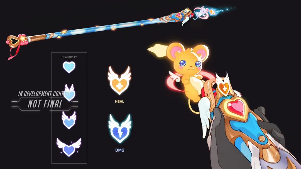 Arme mythique pour Ange, dans un thème « magical girl ».