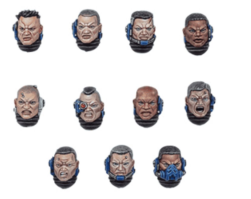 a selection of head options for Space Marines that look rather feminine by comparison. They look like roided out women's rugby players which is pretty much what I EXPECTED Space Marine Women to look like. But I kinda want GW to just come out and SAY IT already. 