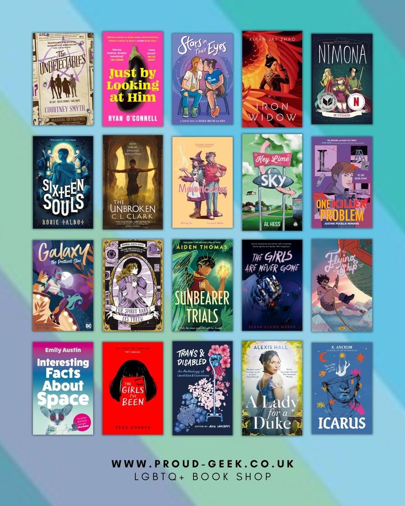 20 book covers for books with disability rep:

▪️ The Undetectables by Courtney Smyth – Character with fibromyalgia
▪️ Just By Looking At Him by Ryan O’Connell - Character with cerebral palsy
▪️ Stars In Their Eyes by Jessica Walton & Aska – Character with prosthetic limb
▪️ Iron Widow by Xiran Jay Zhapo - Character with chronic pain
▪️ Nimona by ND Stevenson - Character with prosthetic limb
▪️ Sixteen Souls by Rosie Talbot - Character with prosthetic limbs
▪️ The Unbroken by C.L. Clark - Character with chronic pain
▪️ Mooncakes by Wendy Xu & Suzanne Walker - Character who is hard of hearing
▪️ Key Lime Sky by Al Hess – Character with autism
▪️ One Killer Problem by Justine Pucella Winans - Character with IBS
▪️ Galaxy The Prettiest Star by Jadzia Axelrod & Jess Taylor - Character with prosthetic limb
▪️ The Spirit Bares Its Teeth by Andrew Joseph White – Character with autism
▪️ The Sunbearer Trials by Aiden Thomas - Character who is deaf & uses sign language
▪️ The Girls Are Never Gone by Sarah Glenn Marsh - Character with type 1 diabetes
▪️ Interesting Facts About Space by Emily Austin - Character who is deaf & hard of hearing
▪️ The Girls I've Been by Tess Sharpe - Character with endometriosis
▪️ Trans and Disabled edited by Alex Iantaffi – Characters with various disabilities
▪️ A Lady For A Duke by Alexis Hall - Character with war injury who uses a cane
▪️ Icarus by K. Ancrum - Character with EDS