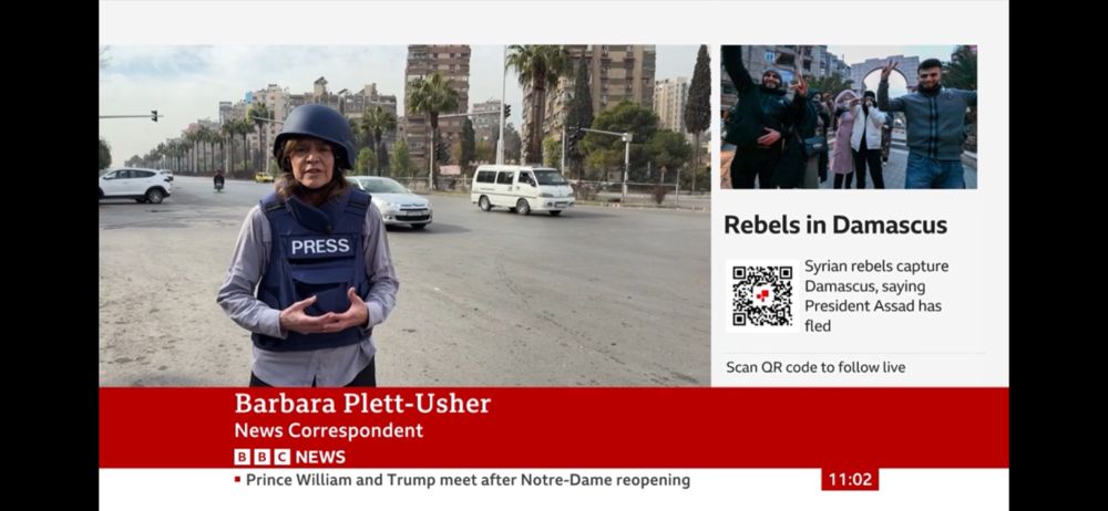 A screen grab from the news channel showing the video