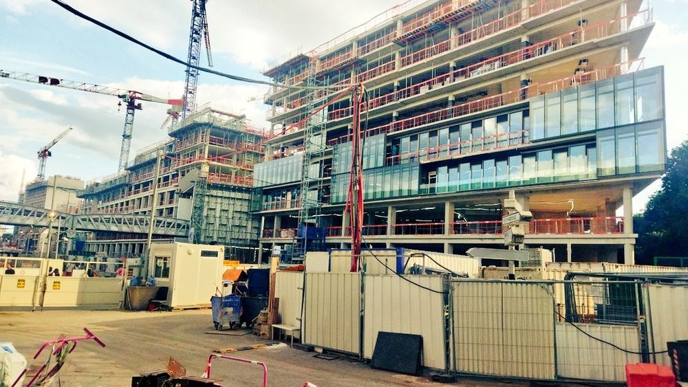 le bâtiment A7A8 en construction