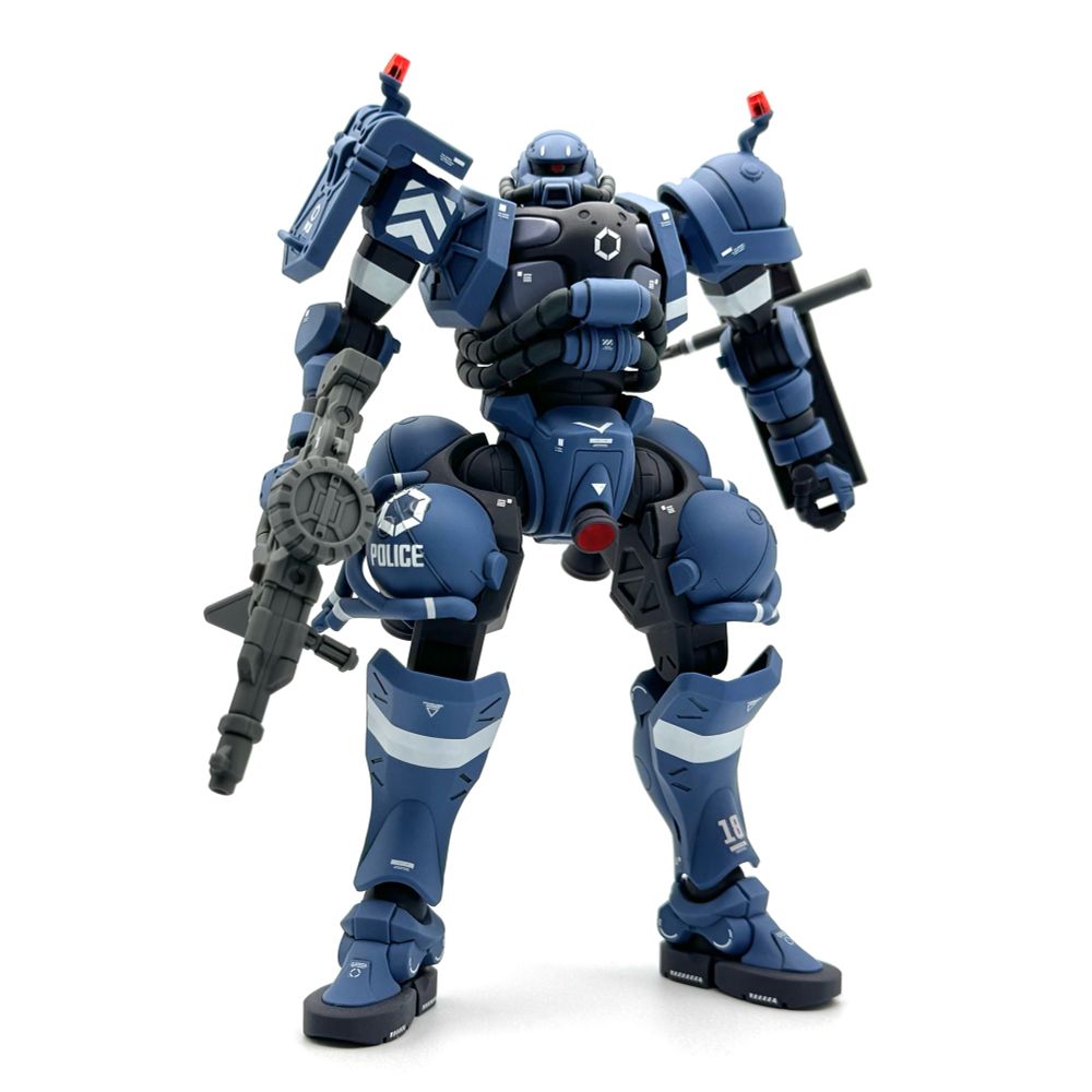 HGGQ 1/144 Police Zaku (Tamiya black panel accent, G-Rework water slide decals, and Krylon 1311 matte topcoat)