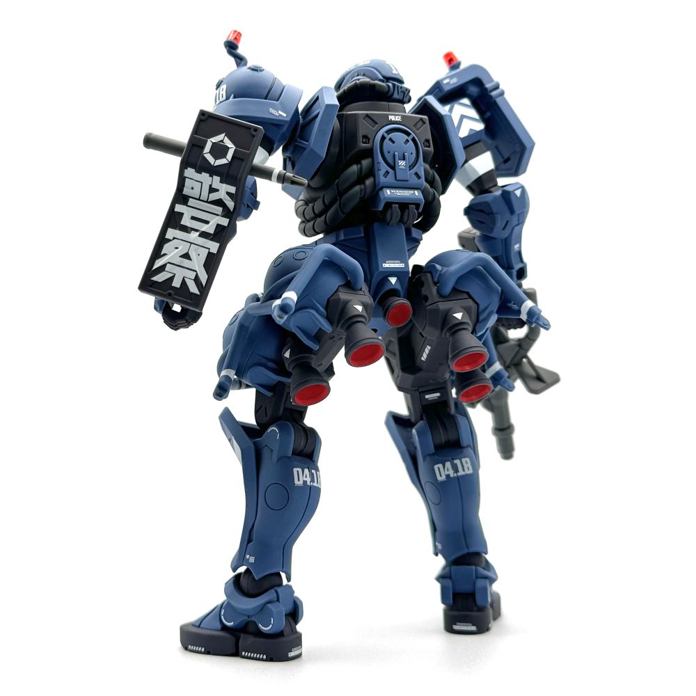 HGGQ 1/144 Police Zaku (Tamiya black panel accent, G-Rework water slide decals, and Krylon 1311 matte topcoat)