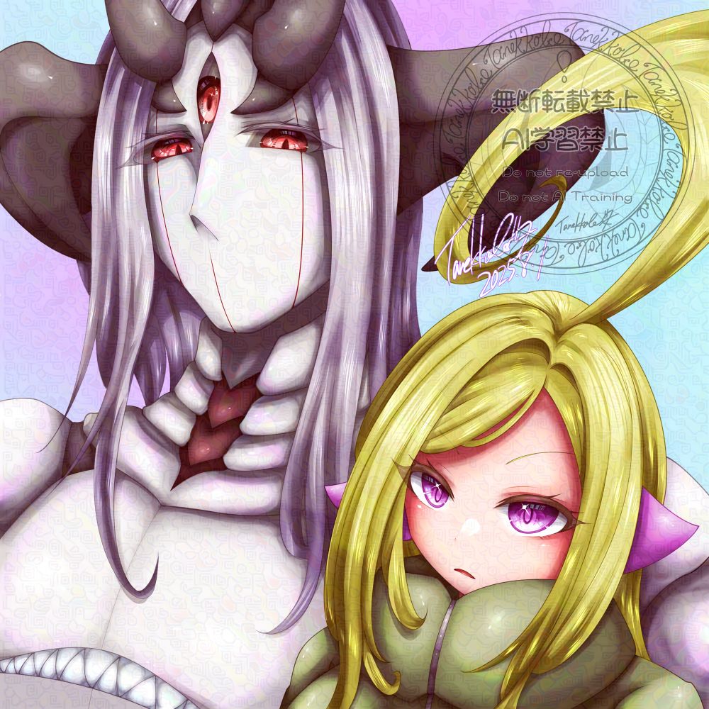 自創作CPのルインス軍曹と遊良ちゃんです🥰💕✨