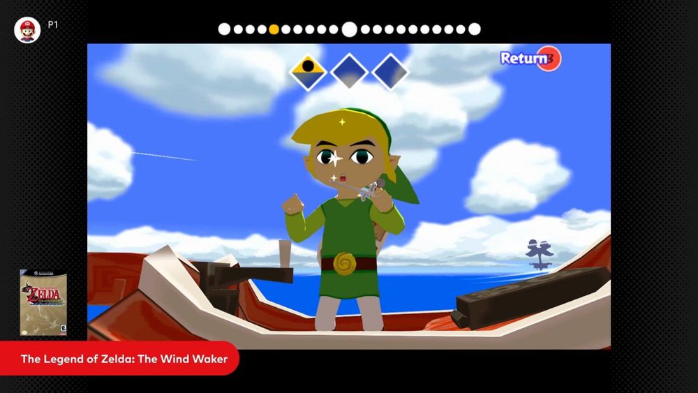 Screenshot from Nintendo Switch 2 direct of the Wind Waker being available with the GameCube Nintendo Online expansion