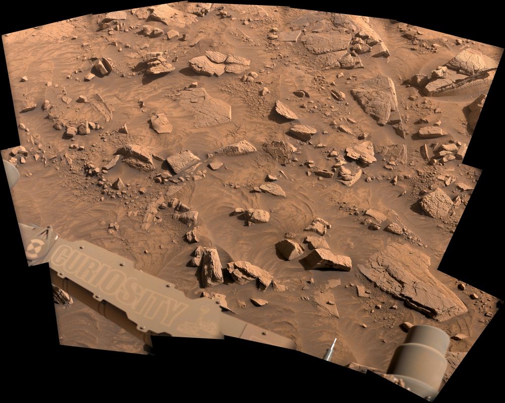 Rocks and sand.

NASA/JPL-Caltech/MSSS/Kevin M. Gill