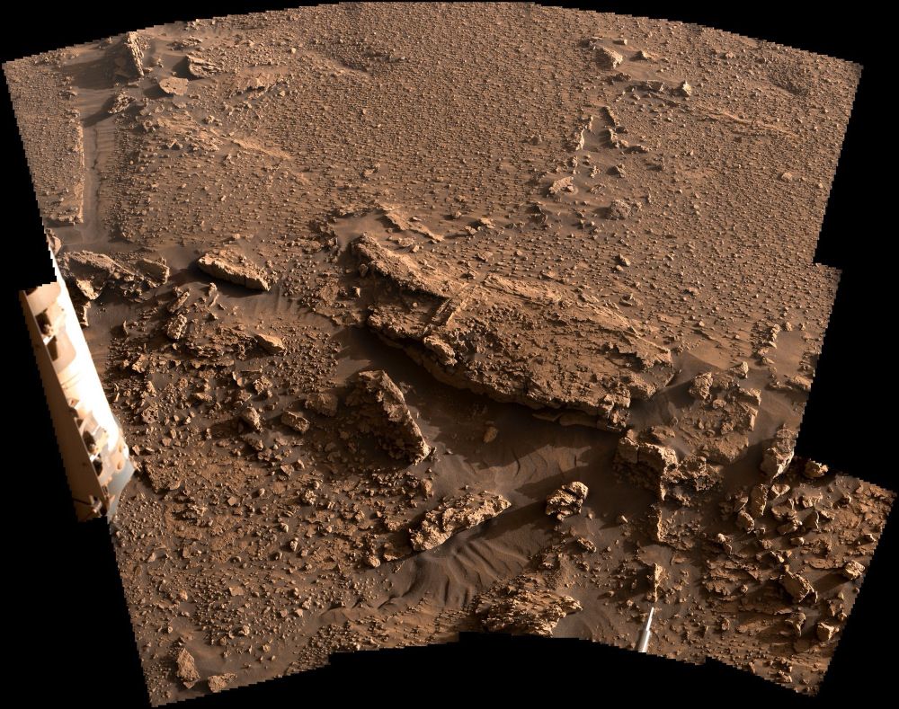 Rocks and sand.

NASA/JPL-Caltech/MSSS/Kevin M. Gill