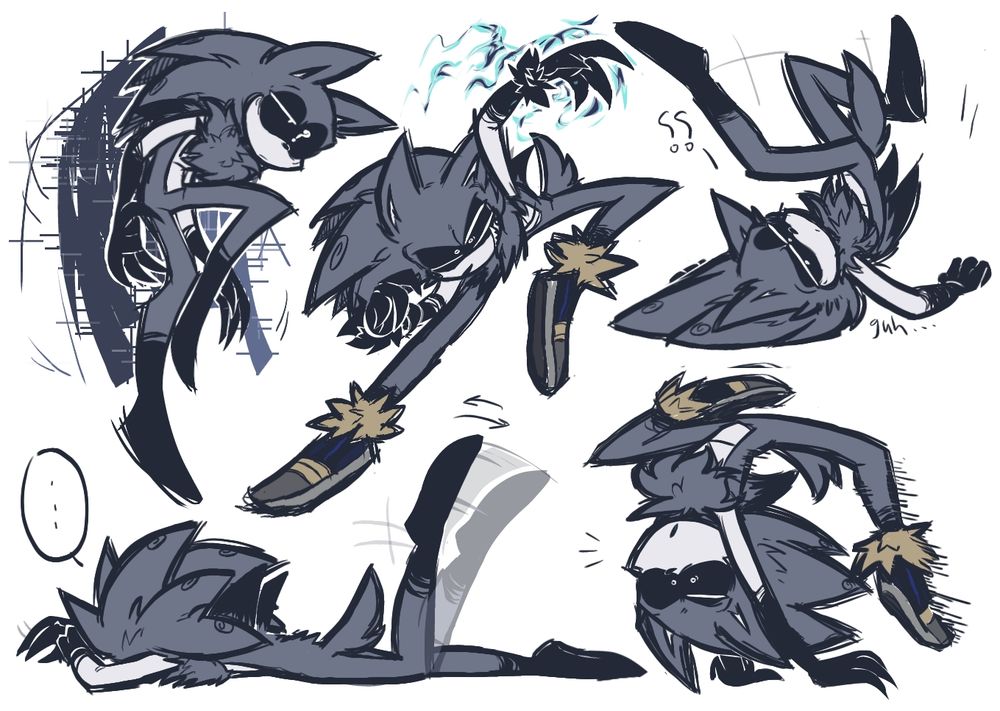 reupload of various doodles of this fella Codename: SEGA (i am  fond of him