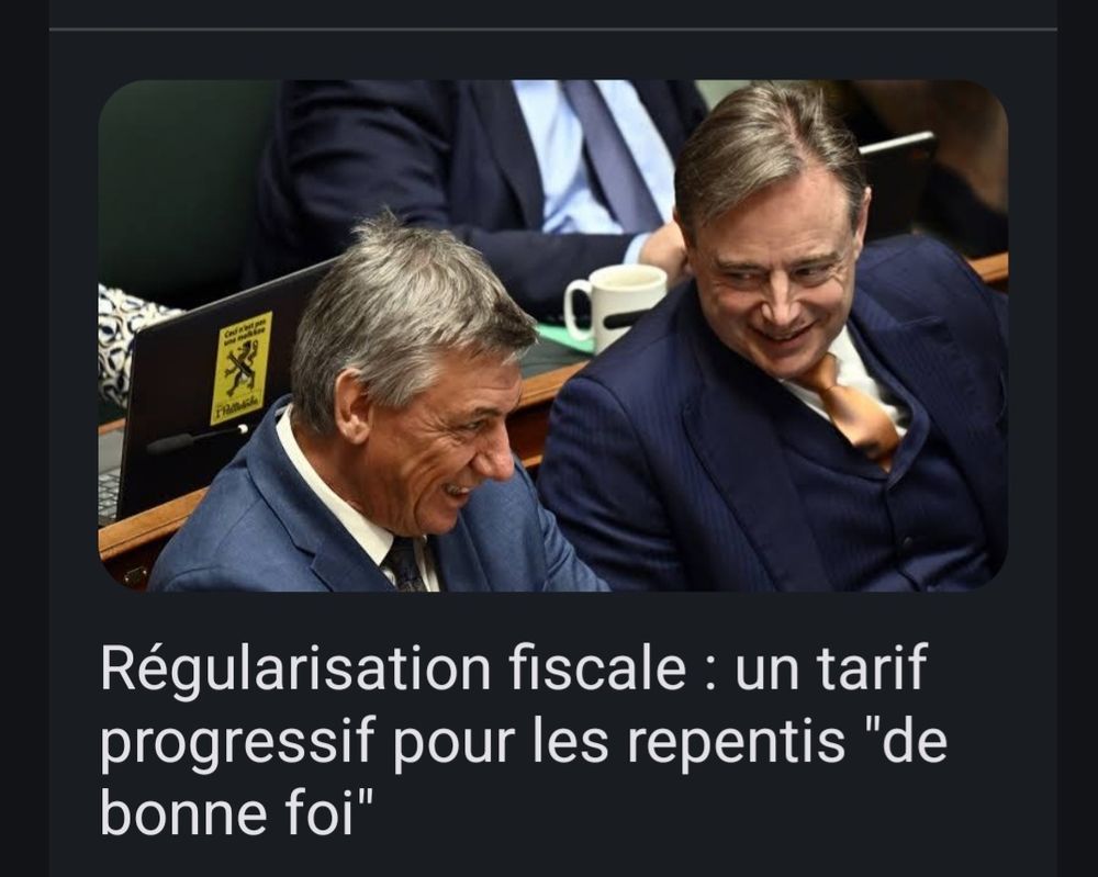 Titre d'article : "régularisation fiscale : un tarif progressif pour les repentis "de bonne foi"