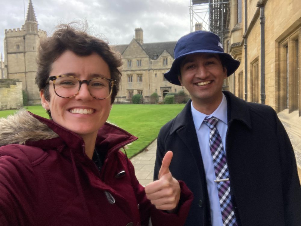 A selfie of Siobhan and Scholar Hamza