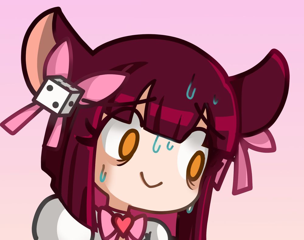 My vtuber sweating and looking distressed