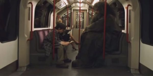 Harry and Hagrid in the London Metro