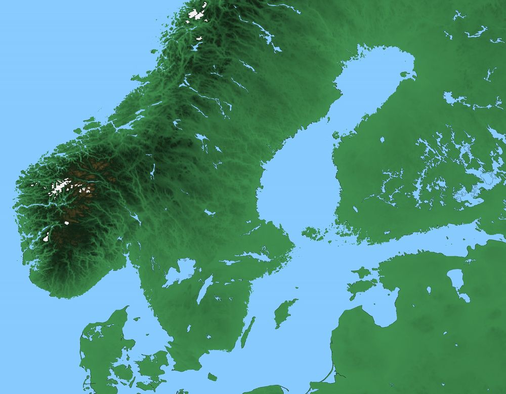 Pretty decent elevation map of Nordics+Baltics, if I do say so myself.