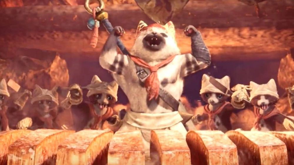 the meowscular chef from Monster Hunter: World