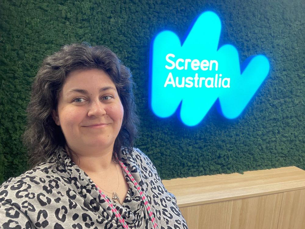 Selfie in front of the Screen Australia office