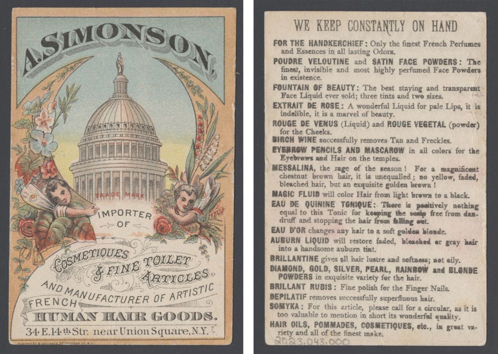Advertisement for cosmetics with the Capitol in the background