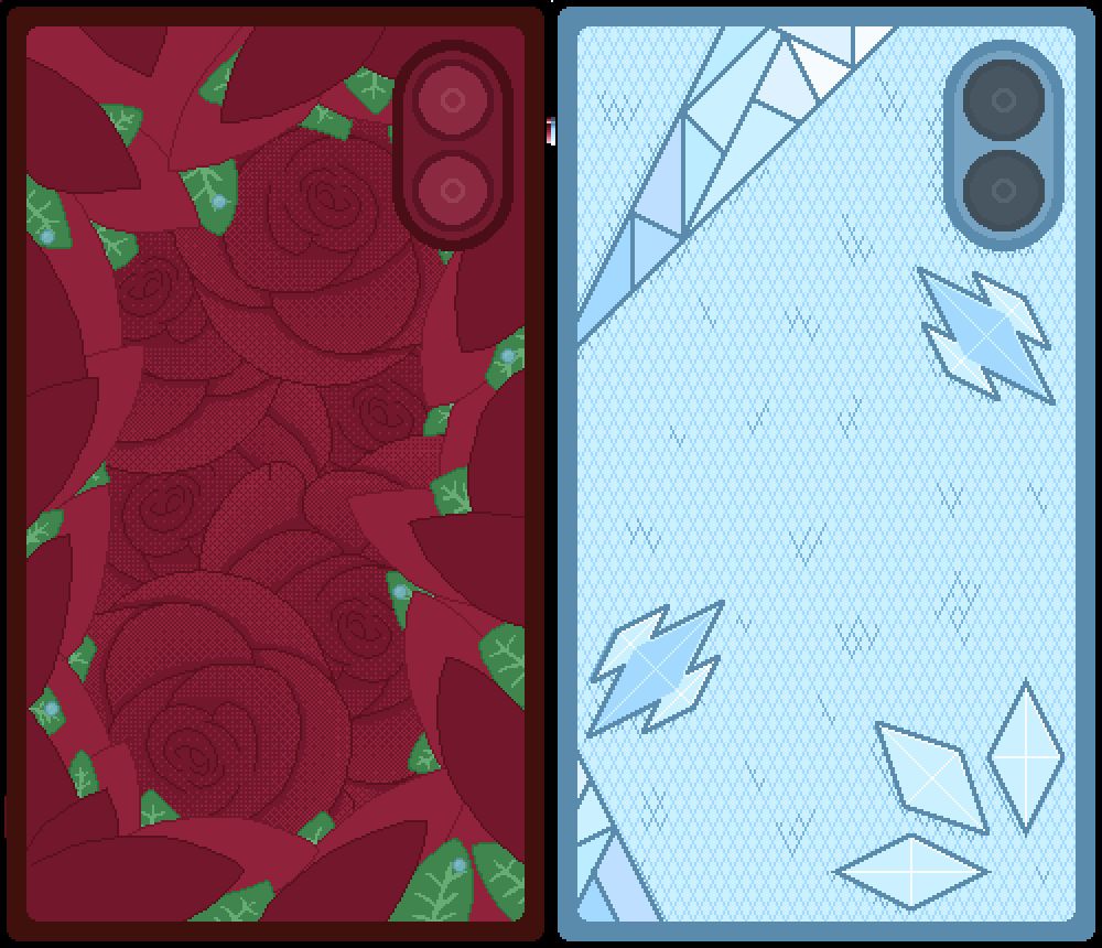 Phonecases based on the characters Ivy and Perma by Opaline

I'm just now realizing that Ivy's phone camera is tinted red so any picture she takes will be all like pinkish help 😭 
