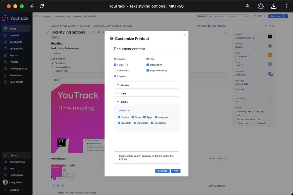 Custom Printout app by twenty20