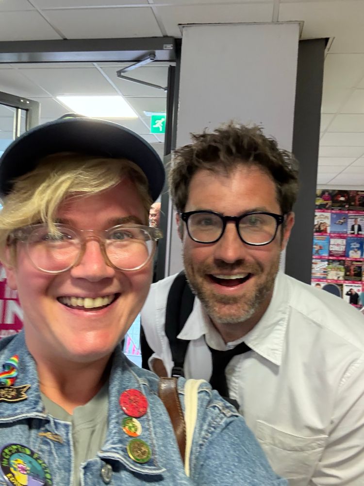 a selfie of Aud with Dan Schreiber 
