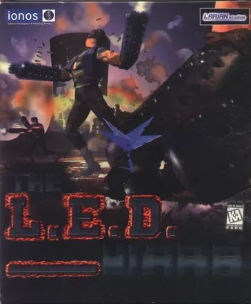 The cover art for L.E.D Wars a 1997 Real Time Strategy game and the first game developed by now legendary Larian Studios, of Baldur's Gate 3 fame. 

The cover features some LED Man soldiers defending a field of LED Crystals.