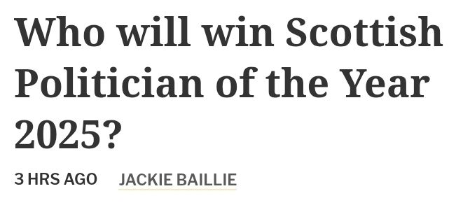 The Herald's love affair with Jackie Baillie continues.