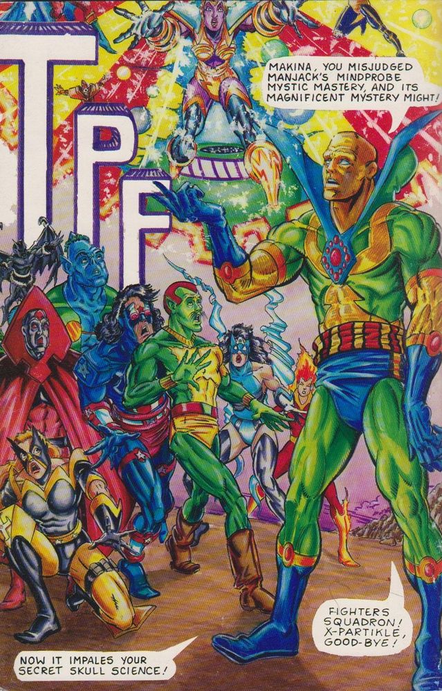 Makina, you misjudged Manjack's mindprobe mystic mastery and its magnificant mystery might! Now it impales your secret skull science. Fighters Squadron! X-Partikle! Good-bye!