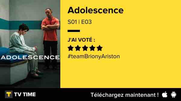 Adolescence - épisode 3 - 5 stars. 