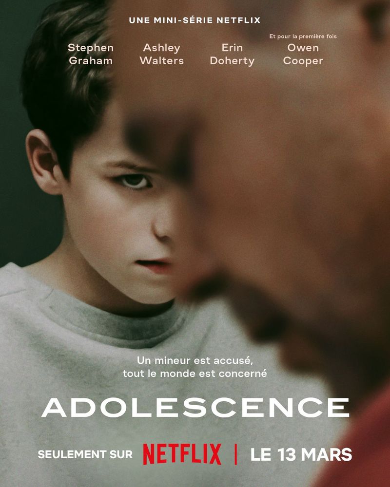 Affiche de la série Adolescence. 