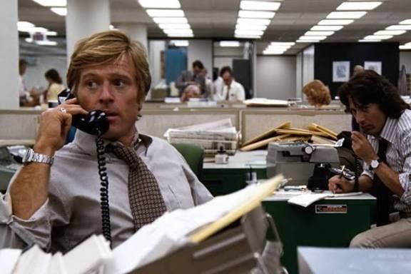 A still from the film 'All The President's Men'.