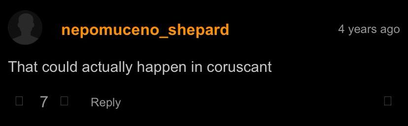 That could actually happen in coruscant