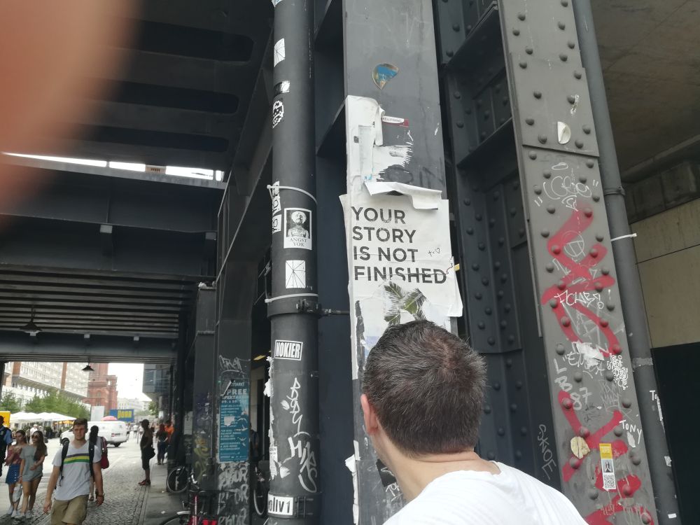 Poster that says: "Your story is not finished."