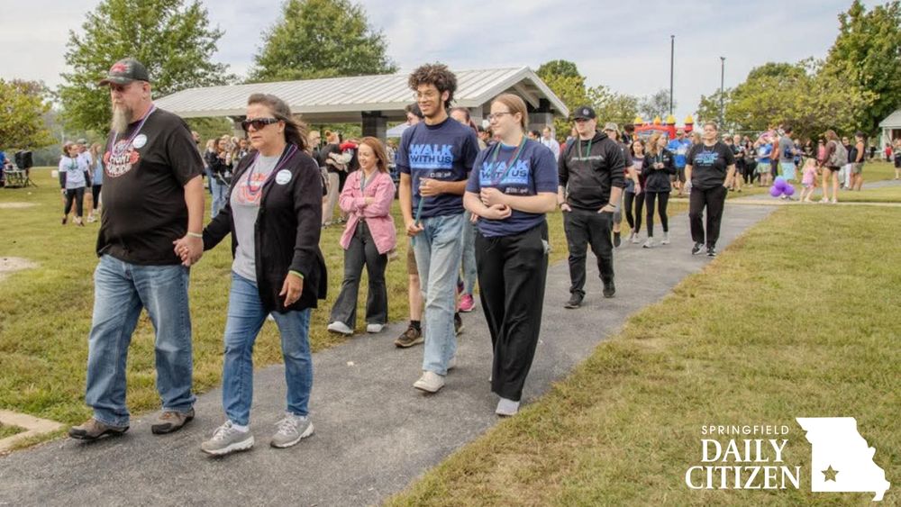 Participants at a previous Greene County suicide prevention walk. (Photo provided by April Cox)