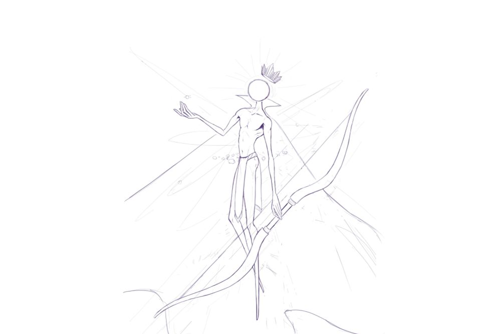 sketch of the artwork with more details